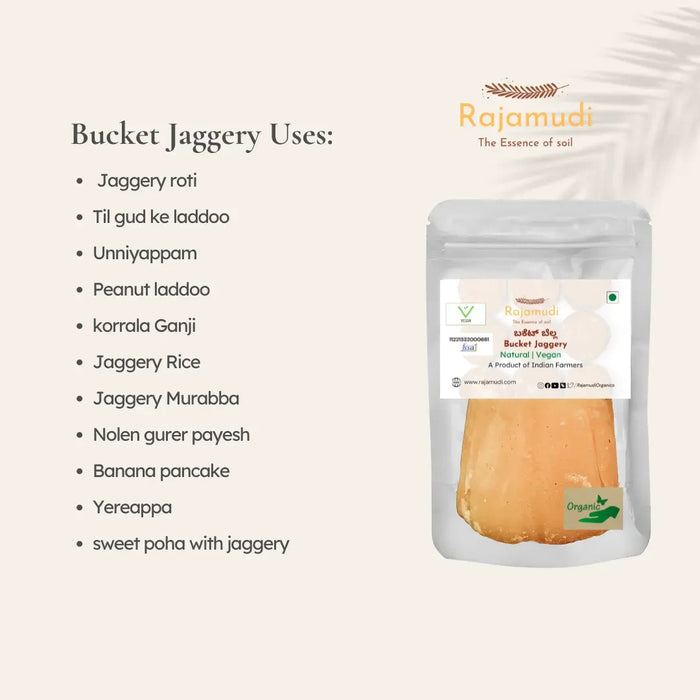 Rajamudi organic bucket Jaggery | Rajamudi Organics