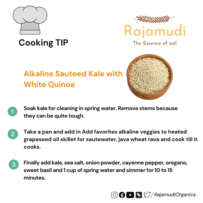 Organic Quinoa White | High Fiber | High Protien - Rajamudi Organics