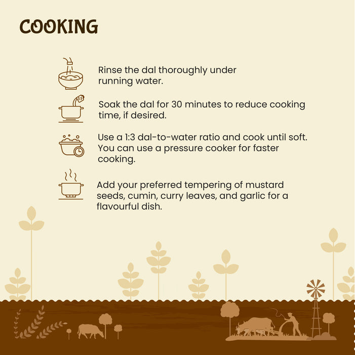 Organic Toor Dal | Unpolished Arhar Dal | High in Protein & Fiber| Certified Organic - Rajamudi Organics