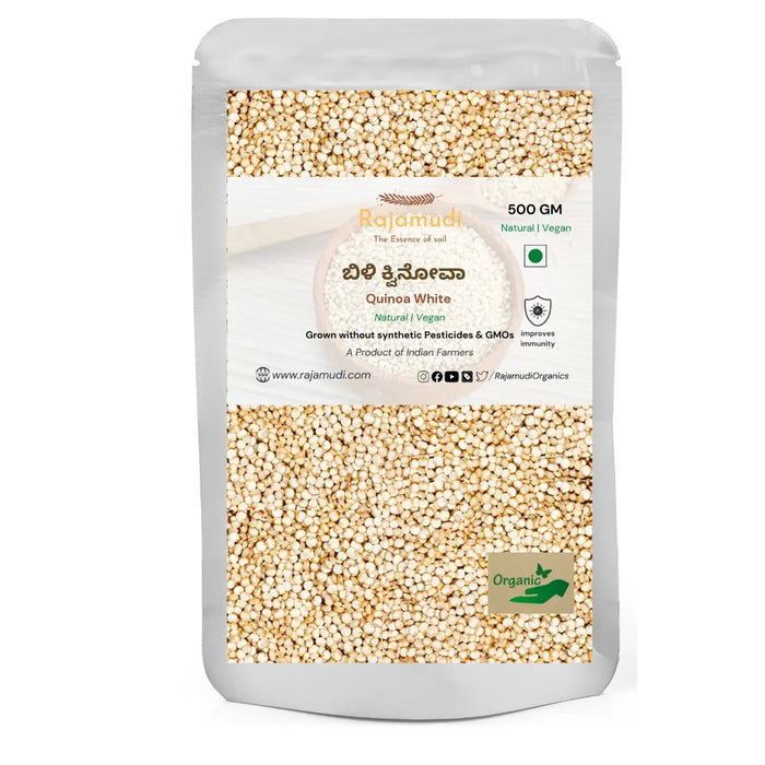 Organic Quinoa White | High Fiber | High Protien - Rajamudi Organics