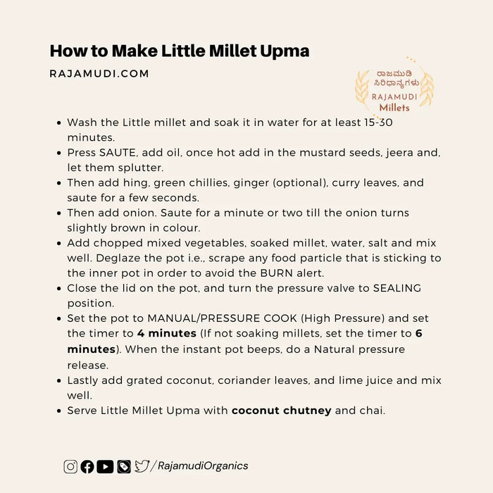 SAAME - Little Millet | Rajamudi Organics